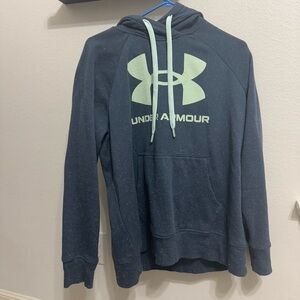 Under Armour women’s hoodie dark blue/light green size L